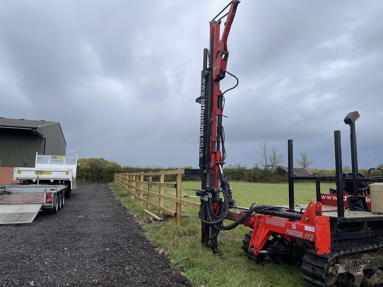 post and rail fencing Southam