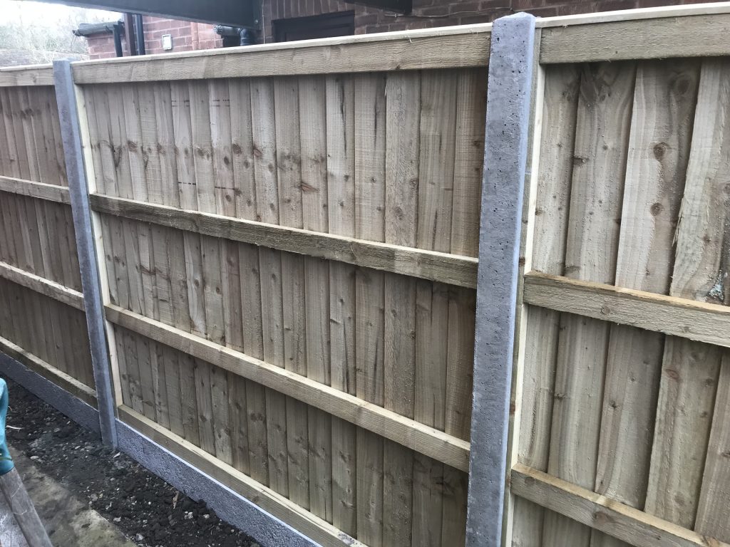 Fully framed feather edge fence panels