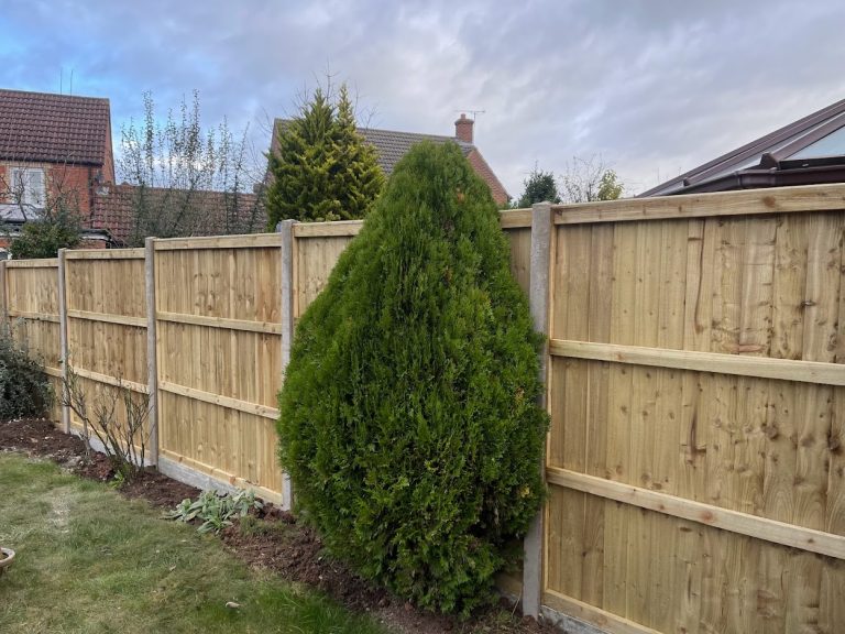slotted concrete posts and fence panels